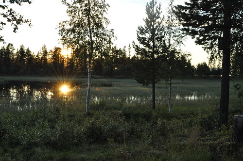 sunset summer reflection sweden lappland july lapland 2010 letch intervaltimer bellonäs