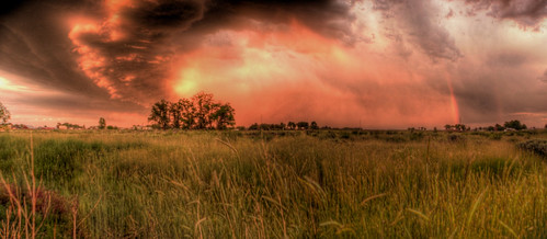 pink sunset panorama orange cloud white grass rain oregon rainbow wolf cloudy burns lightning thunder hdr
