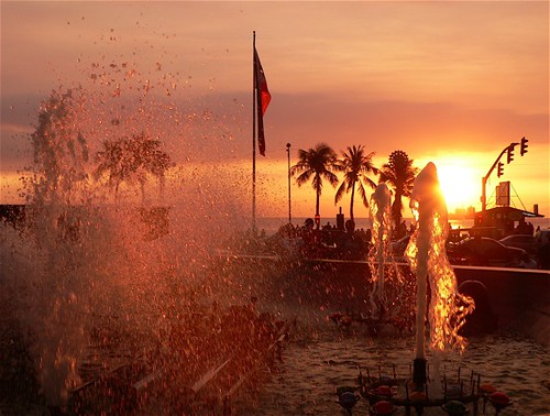 park sunset sun fountain philippines manila remedios matahari sekitar terbenam earthasia