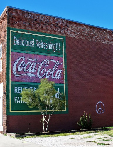 old building brick sign wall vintage downtown painted ghost iowa atlantic advertisement restored cocacola roadside smalltown businessdistrict casscounty