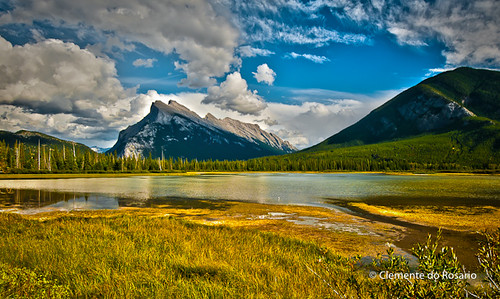 canada mountains nature lakes alberta banff banffnationalpark mtrundle vermillionlakes