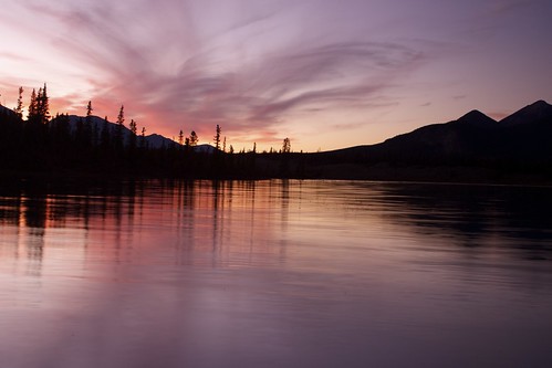 sunset mountain lake canada water landscape jasper alberta jaspernationalpark canadianrockies blueribbonwinner canonef28105mmf3545usm danwarkentin