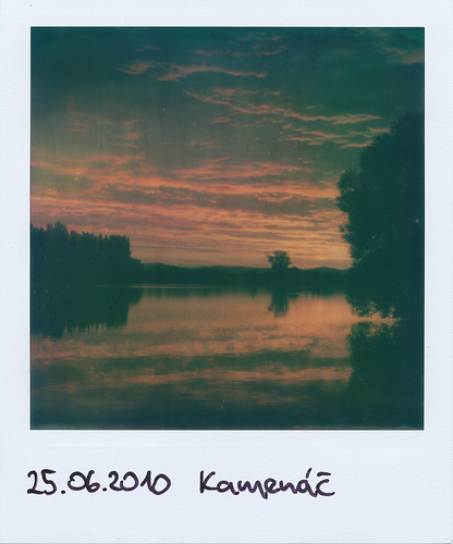 sunset lake film polaroid sx70 artistic instant tz