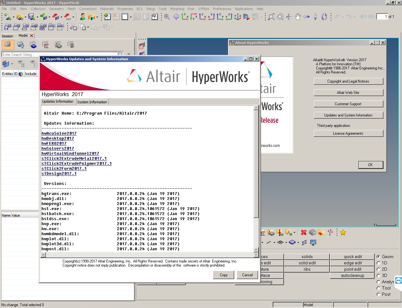 Working with Altair HyperWorks 2017.0.0.24 Suite full license