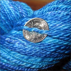 Ocean Merino-Silk yarn, close up