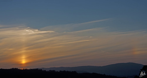 sunset atardecer tramonto galicia galiza sundog sunpillar solpor parhelio antoniocosta pilarsolar