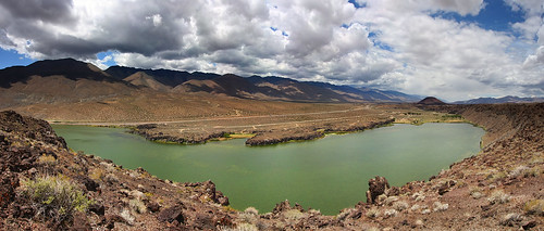 california travel panorama usa mountain lake storm green nature water clouds photoshop canon landscape photo stitch widescreen exploring panoramic adobe redhill hwy395 volcanic 2009 stitched cindercone easternsierras highway395 lavaflow littlelake autopanopro 40d topazlabs topazadjust topazdenoise photographersnaturecom davetoussaint davetoussaintcom