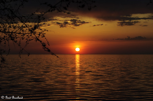 sunset cloud sun lake backlight see sonnenuntergang sundown wolke manitoba stlaurent sonne backlighting gegenlicht kanada lakemanitoba