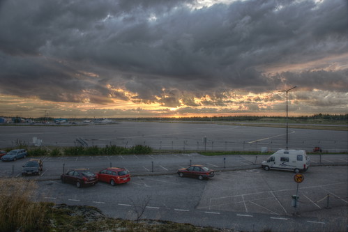 sky clouds finland evening airport turku dusk hdr a700 eftu
