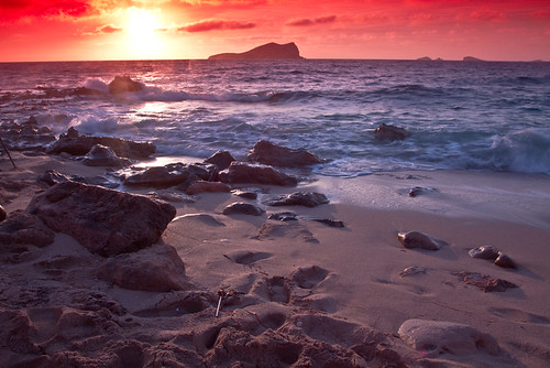 sunset red sea sky sun sol beach stone canon atardecer mar rojo playa ibiza 7d eivissa cile solei rocas baleares piedras onde