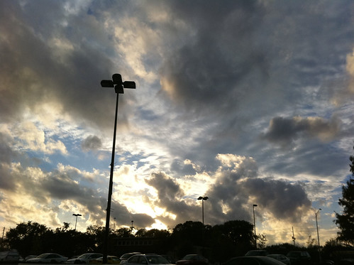 blue sunset sky clouds mall shopping gate florida carraige parking lot center tallahassee