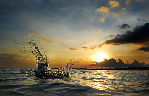 sunset sea water venezuela margarita caribbean