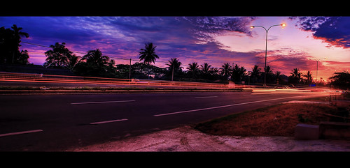 sunset shadow sky panorama cloud dusk malaysia kampung hdr senja jitra 1750mm 40d