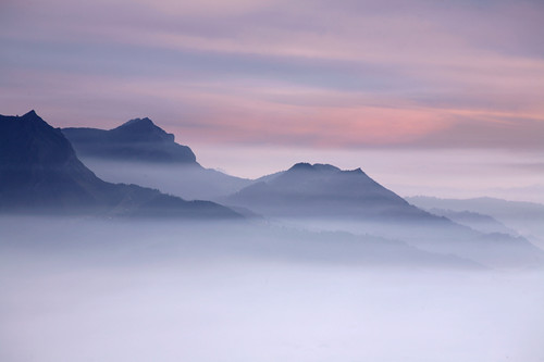 light sunset shadow sky cloud mountain alps color nature fog landscape switzerland lucerne rigi photobybernardgaron