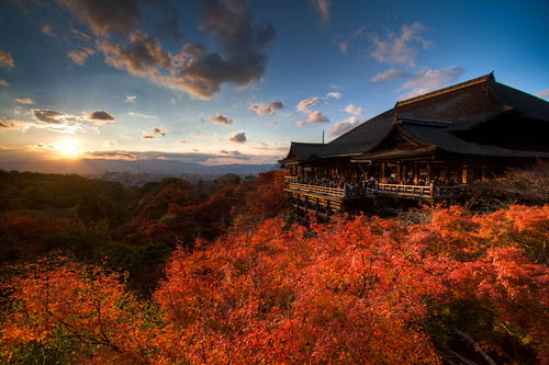 sunset temple maple kyoto kiyomizudera gettyimages mywinners ultimateshot flickrdiamond theunforgettablepictures
