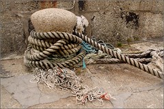 Bollard and rope