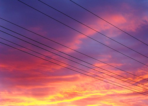pink sunset red newzealand summer sky sun lines yellow clouds power purple hamilton wires waikato fiery hillcrest s1500