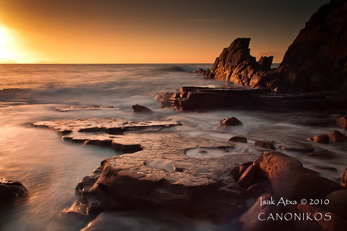 sea seascape water canon atardecer mar rocks playa bizkaia basquecountry cantabrico 50d azkorri nd1000