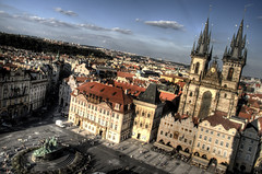 Old town square view. Prague. Vista de la Plaza vieja. Praga