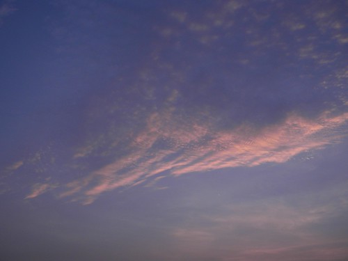 pink sunset clouds dusk
