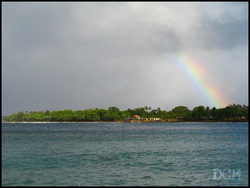 ocean seascape rainbow overcast lagoon philscamera vanuatu coralsea portvila viewfromtheroom efate erakorisland erakorlagoon erakorislandresort