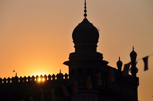 sunset india silhouette mosque hyderabad contrejour charminar andhrapradesh meccamasjid balagopalan inderstadt dravidam dravidum draveyedum