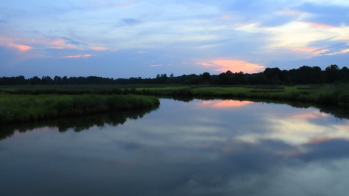 sunset reflection water creek virginia hampton wythe project365202