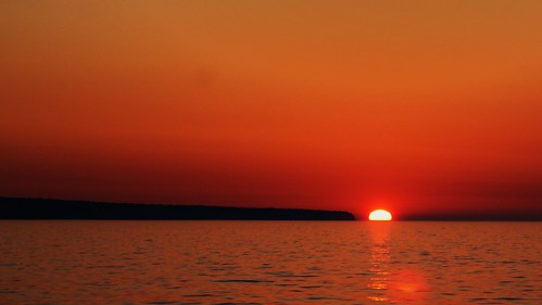 sunset lake water up mi evening michigan sony lakesuperior munising grandisland a300