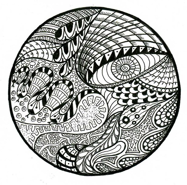 zentangle circle - a photo on Flickriver