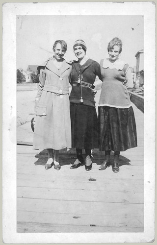 Three women on the boardwalk