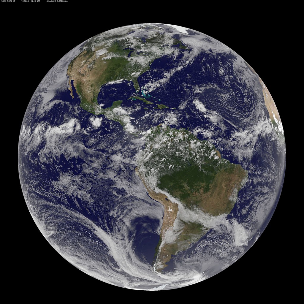NASA GOES-13 Full Disk view of Earth August 3, 2010