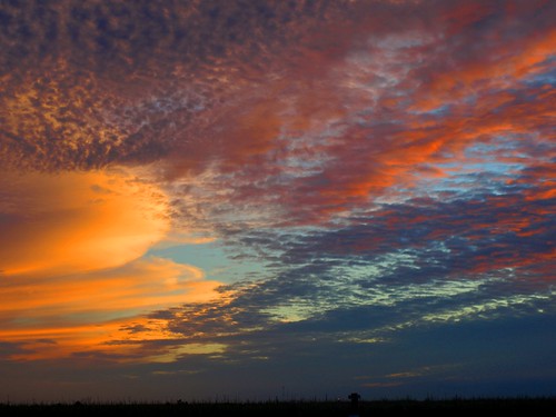 blue sunset orange white colors clouds country peach fair kansas