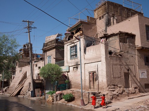china architecture demolition xinjiang kashgar kashar lumixg20f17
