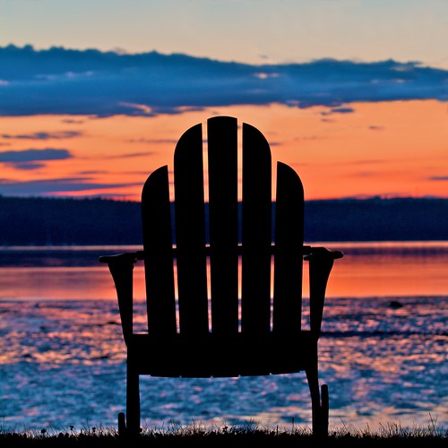 sunset silhouette chair maine lowtide brooklin adirondackchair allencove