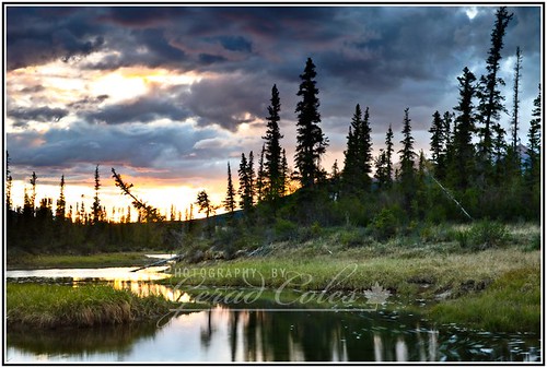 sunset reflection water clouds landscape outdoors jasper alberta rockymountains tranquil