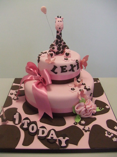 CAKE - Pink giraffe birthday - a photo on Flickriver