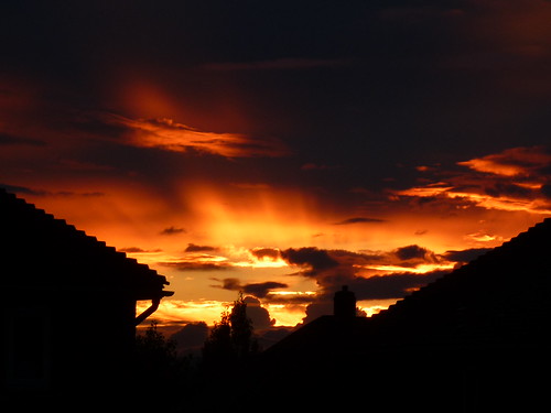 roof sunset sky cloud silhouette evening warm sundown skytheme cloudsstormssunsetssunrises langleyoblog