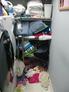 Laundry Room Shelf and Floor