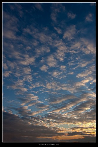 blue sunset sky clouds emotion