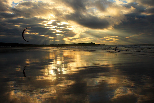 sunset sea beach water geotagged surfer tide banff windsurfer morayfirth banfflinks geo:lat=57670517 geo:lon=2549322