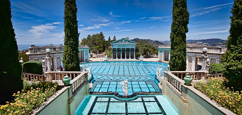 blue pool statue tile roman columns landmark column hearstcastle marble centralcoast slo sigma1530mm canon5dmkii joeercoli anvilimage