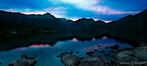 trees wild sky lake canada mountains nature water vancouver reflections landscape whistler rocks bc scenic wideangle surrey photograph callaghanlake magentasky