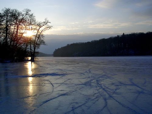 winter sunset lake colour ice public brandenburg ♡ 200601 casioexz4 trebus ©ow