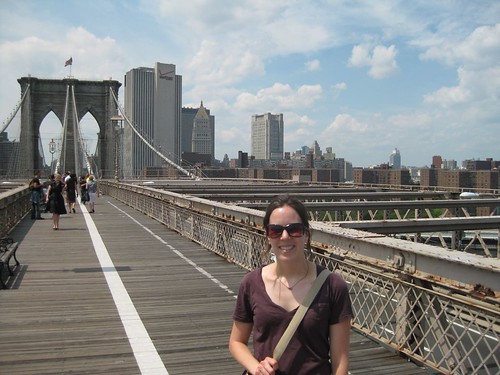 Walk across the Brooklyn Bridge, New York City