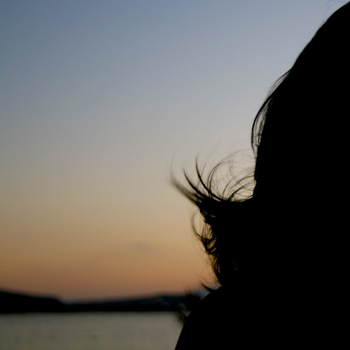 sunset silhouette hair tramonto acqua saline giulia 2010 capelli quartu muraglia glidia