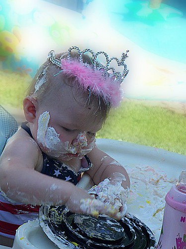 birthday tiara swimming princess candid americanflag patriotic crown 1stbirthdaycake