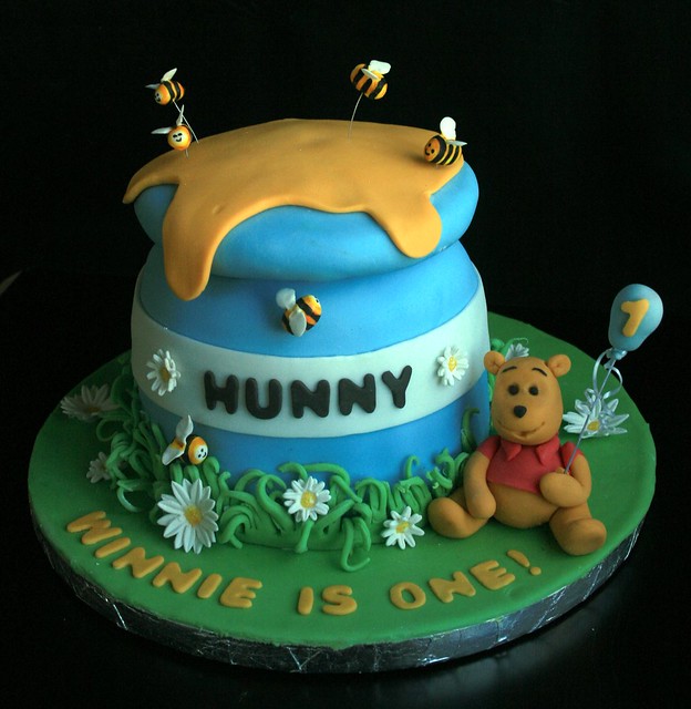 Winnie the pooh first birthday cake Flickr Photo Sharing!