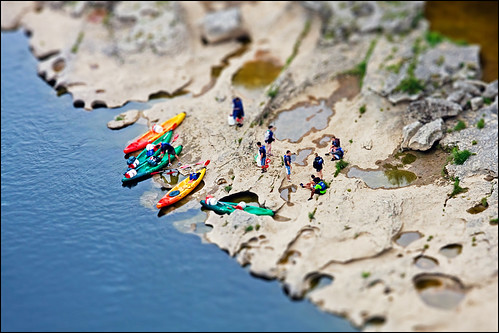 france river landscape miniature kayak fake shift canyon canoe gorge tilt gi ardèche rhônealpes gorgesdelardèche 55250mm gettyfrancesummer