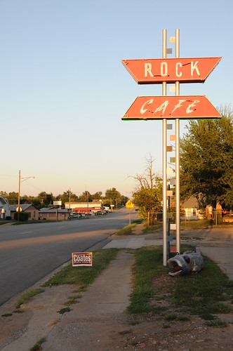 road usa oklahoma sign rock cafe route66 nikon neon mother 66 historic route stroud alignment d300 rt66 motherroad us66 rockcafe nikond300