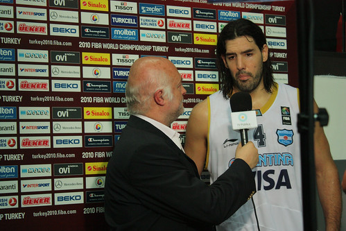 Turkey 2011 Basketball world cup. TV Interview with Scola